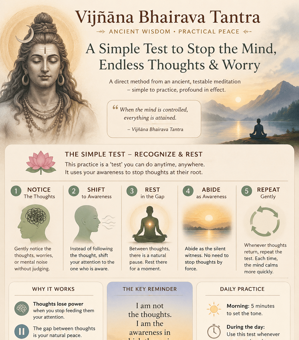 How to Stop Overthinking: An Ancient Meditation from Vijñāna Bhairava Tantra